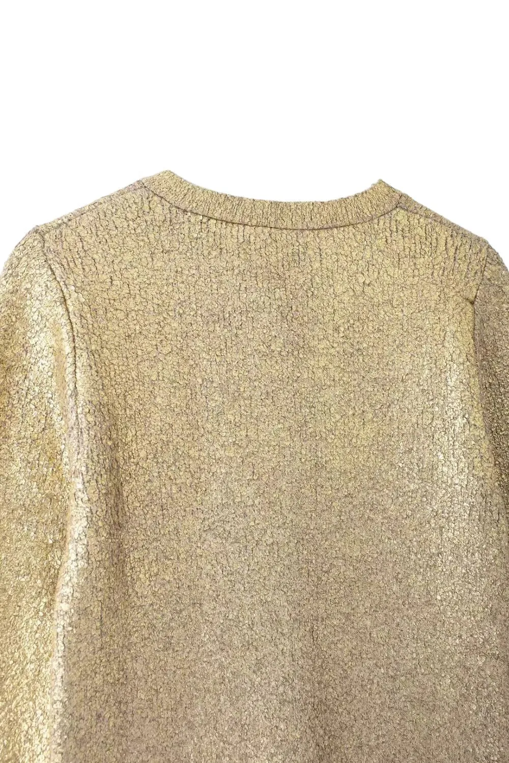'Ed' Metal Foil Knit Outerwear