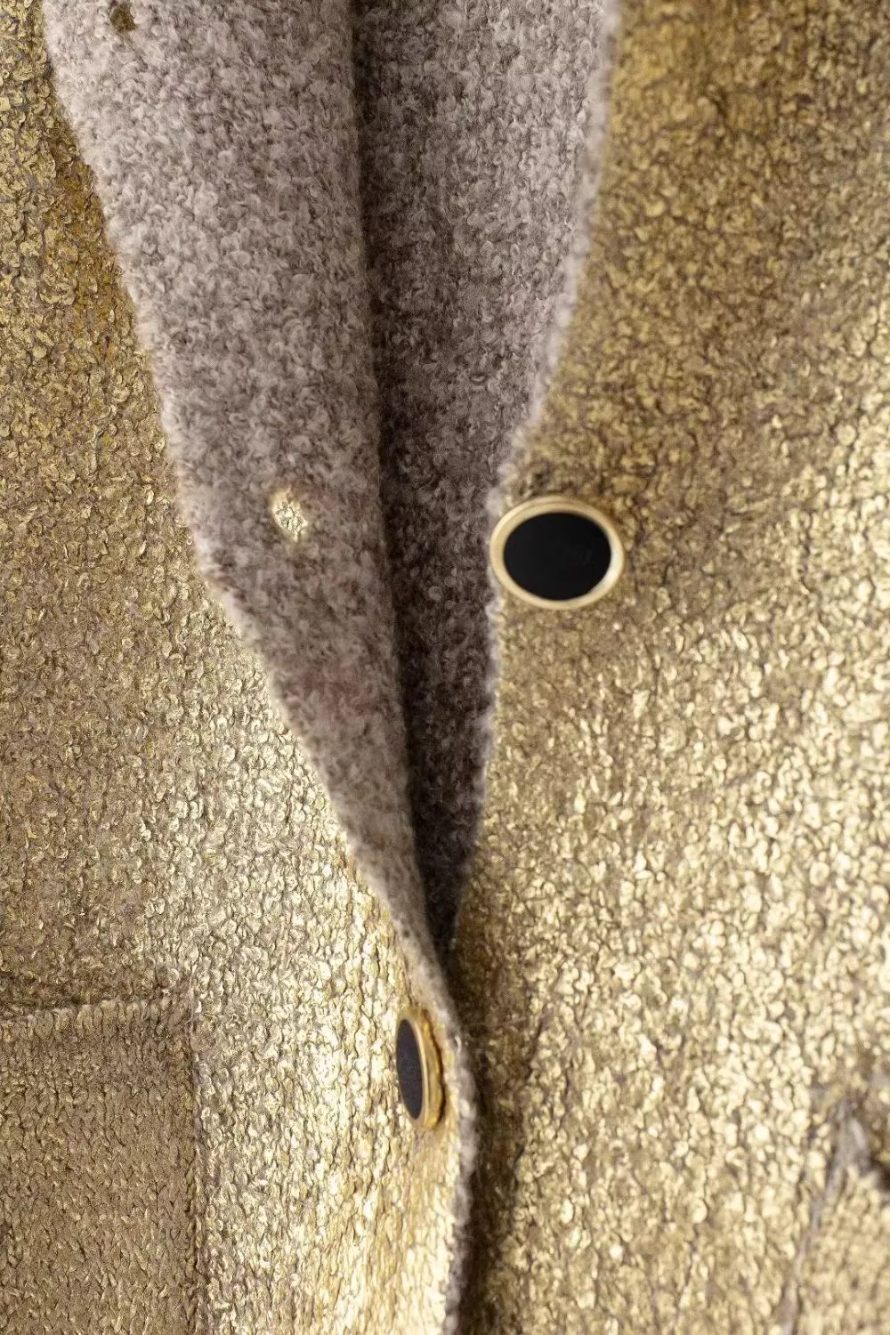 'Ed' Metal Foil Knit Outerwear
