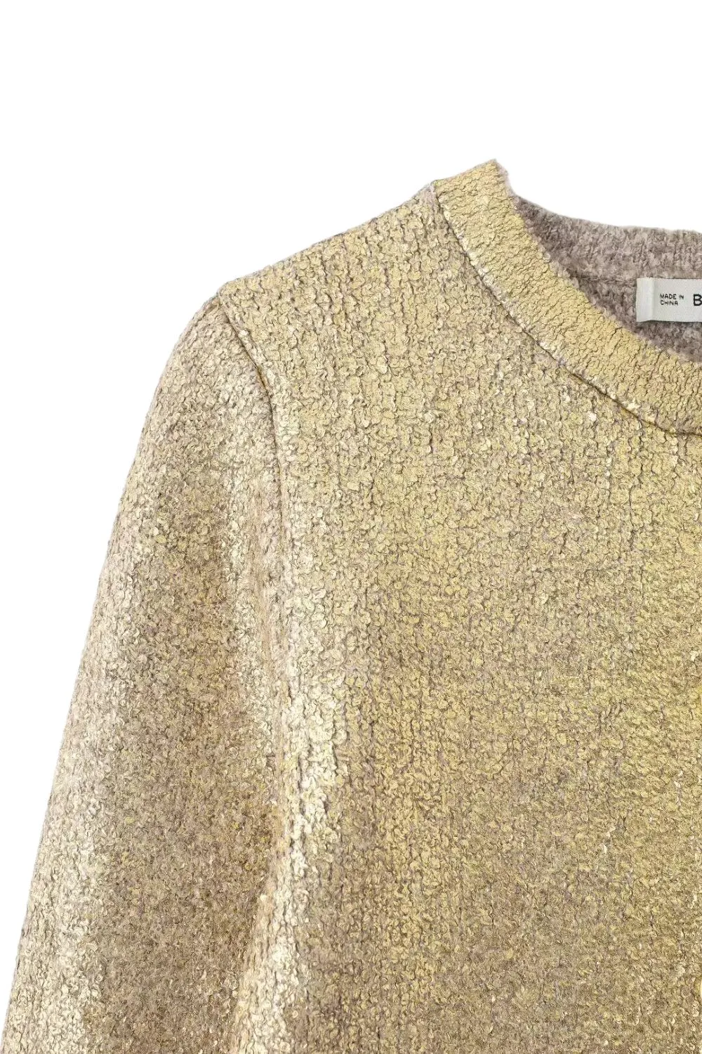 'Ed' Metal Foil Knit Outerwear
