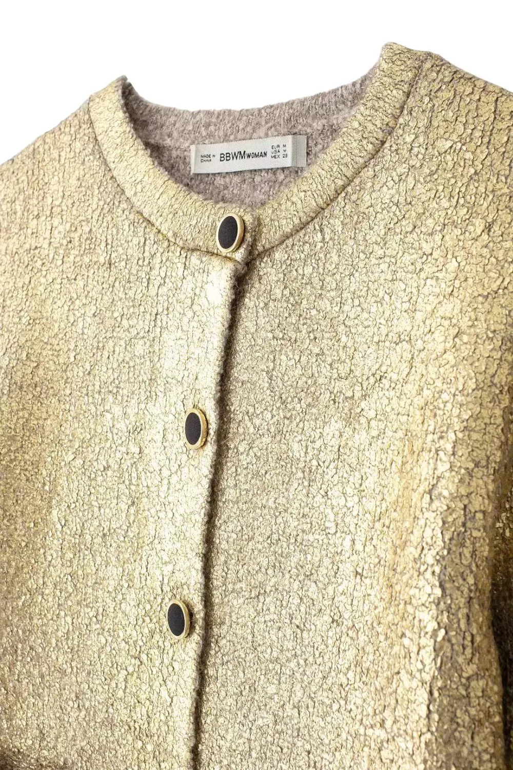 'Ed' Metal Foil Knit Outerwear