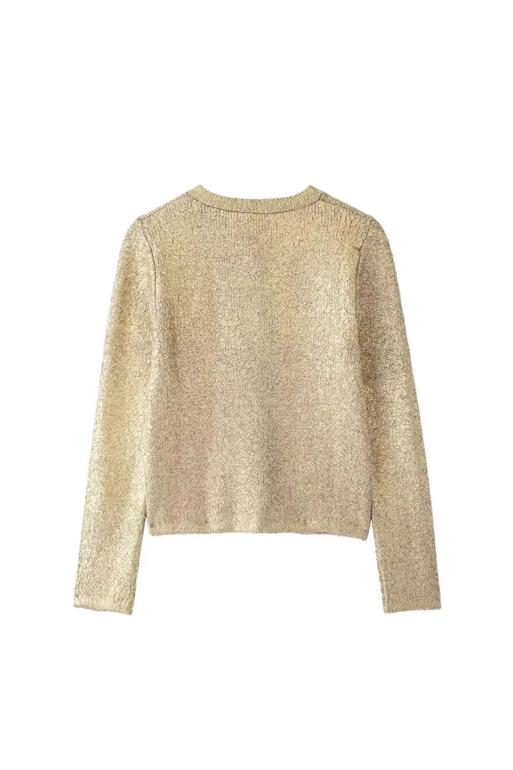 'Ed' Metal Foil Knit Outerwear